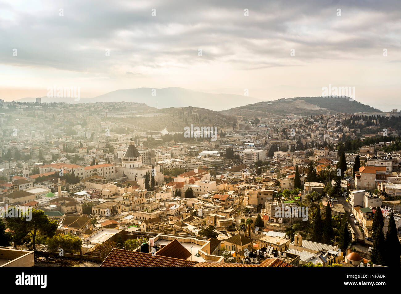 Blick auf die Stadt, Nazareth, Israel Stockfoto