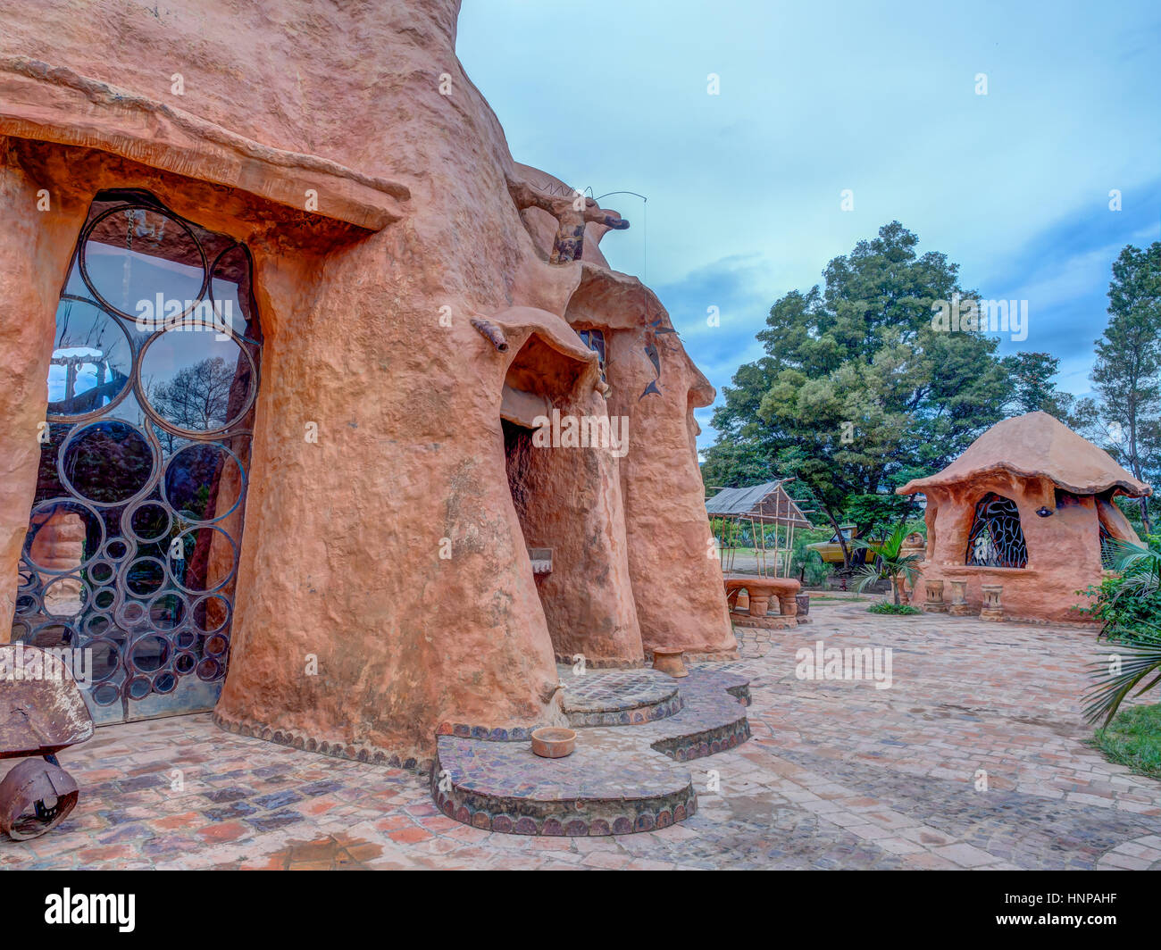Villa de Leyva, Kolumbien - 2. Mai 2016: Haus der Terrakota Stockfoto