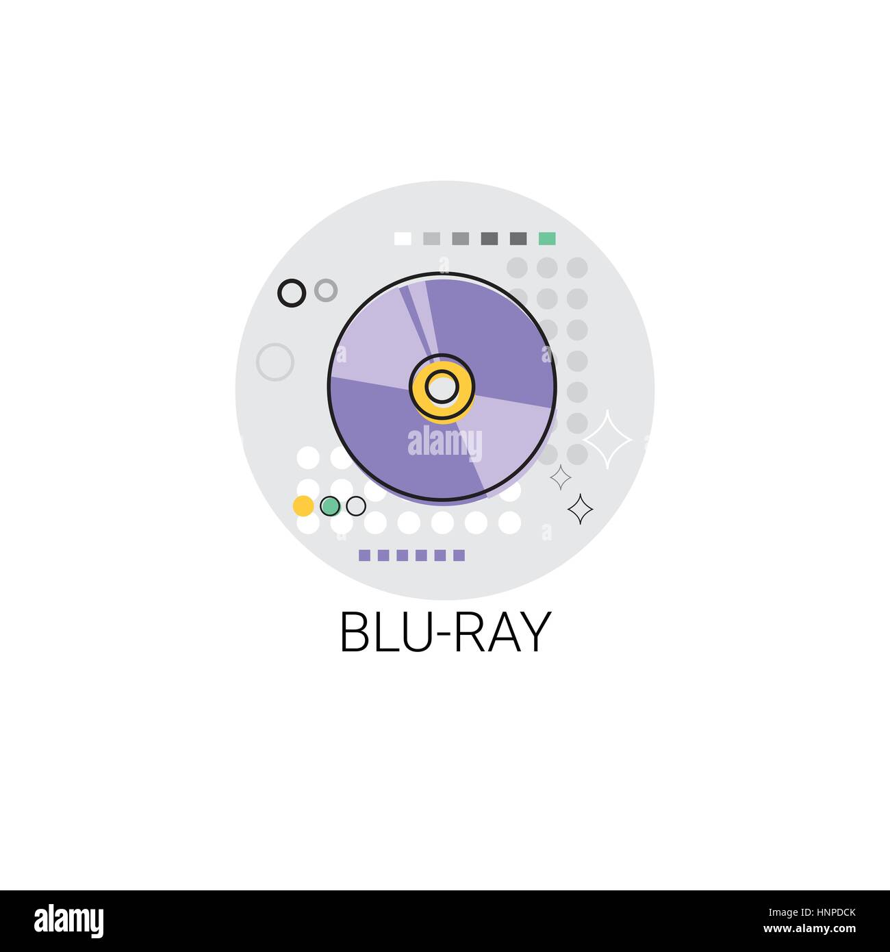 Blu-Ray Compact Disk Storage-Symbol Stock Vektor