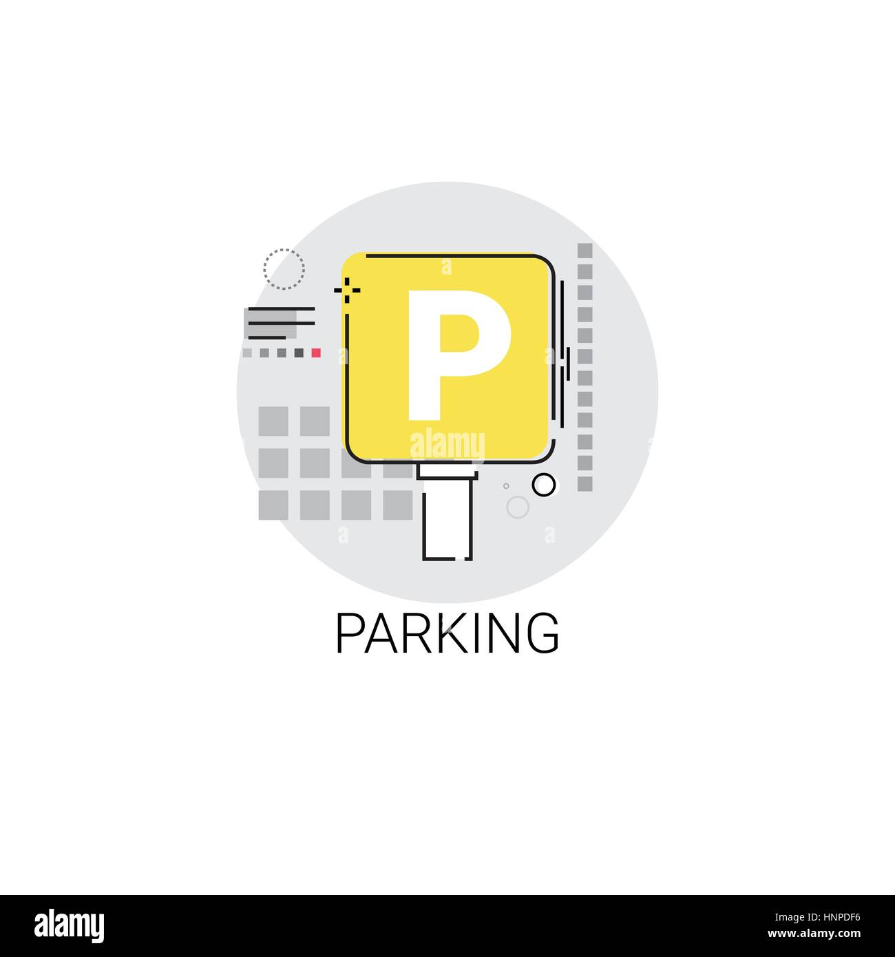 Auto-Parkplätze öffentliche Zeichen Symbol Stock Vektor