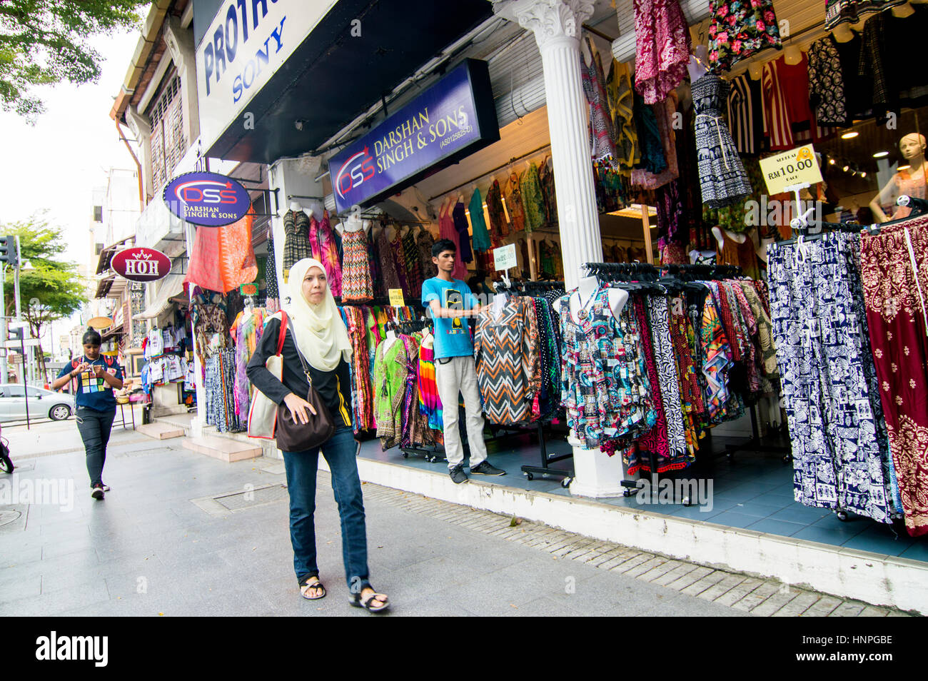 Einkaufen, Jalan Penang, Georgetown, Penang, Malaysia Stockfoto