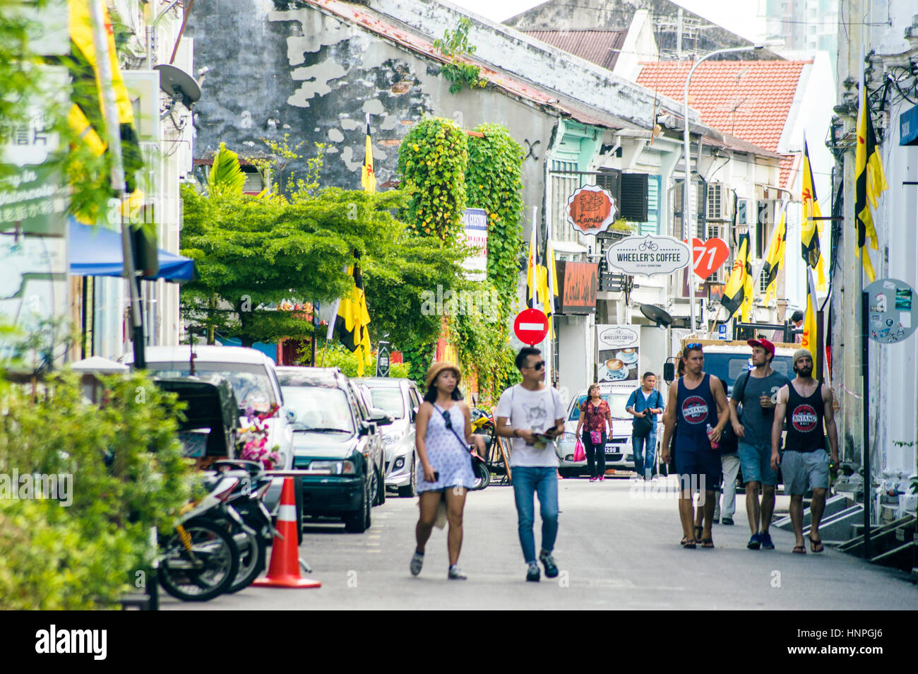 Liebe Spur Straßenszene, Georgetown, Penang, Malaysia Stockfoto
