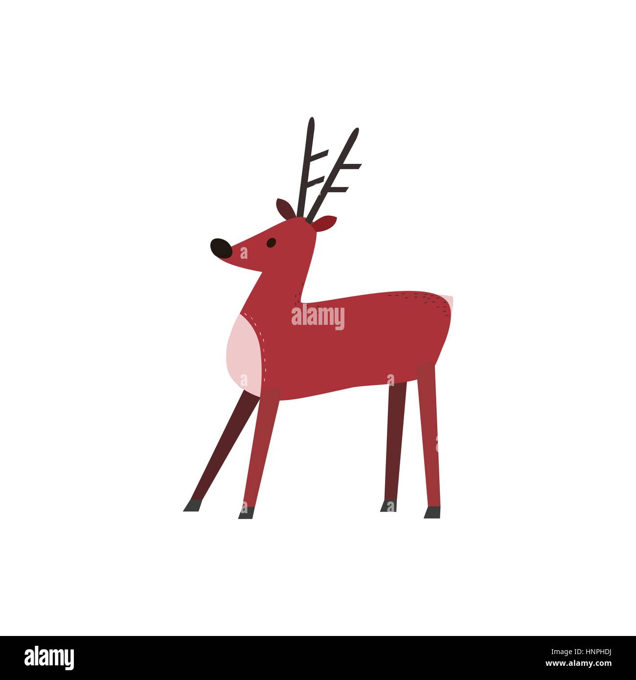 Tier basierte Symbol. Wilde Rehe zu unterzeichnen. Stock Vektor