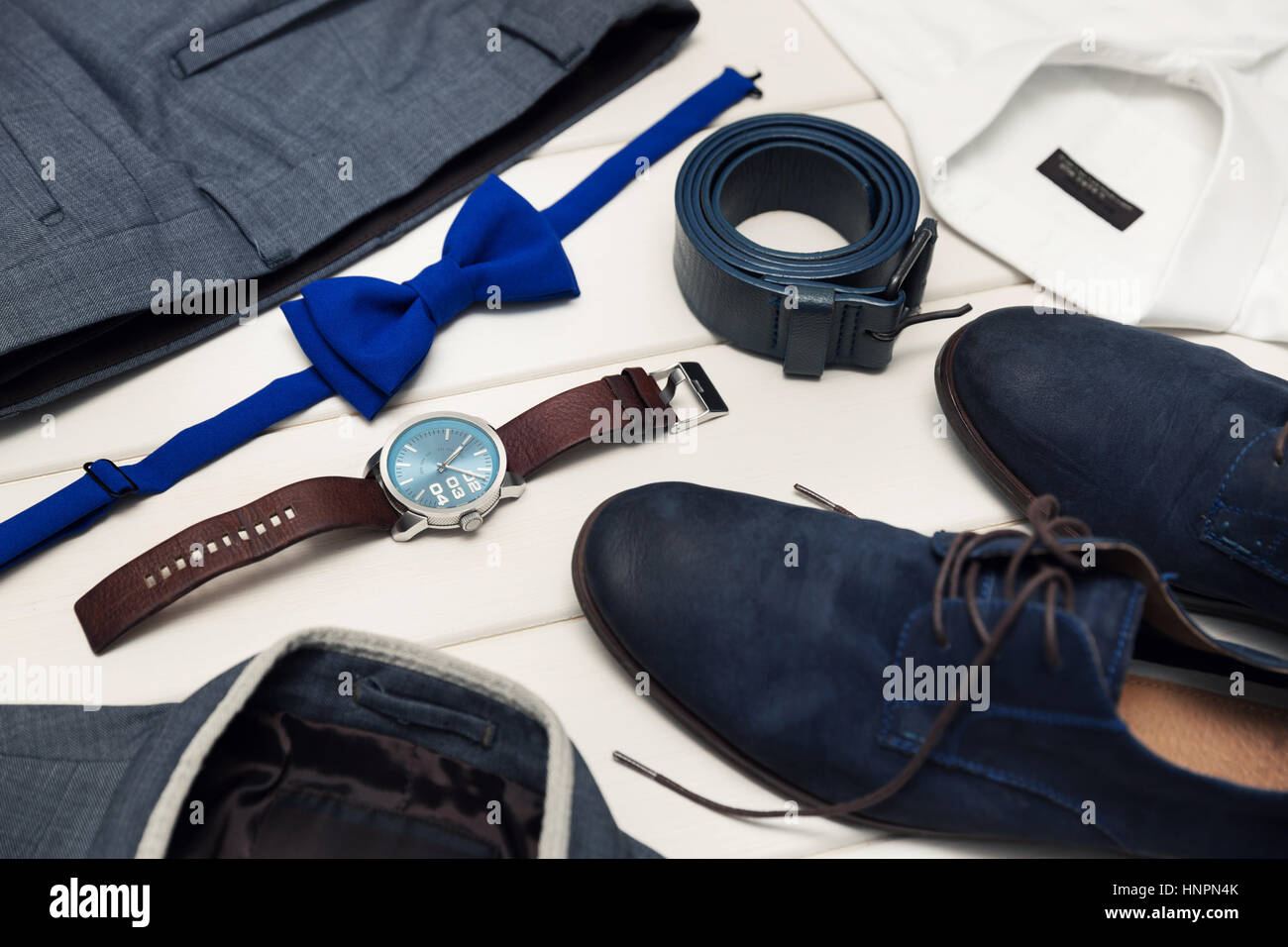 Gentleman-Kit - Herren Mode-Kleidung und Accessoires Stockfoto