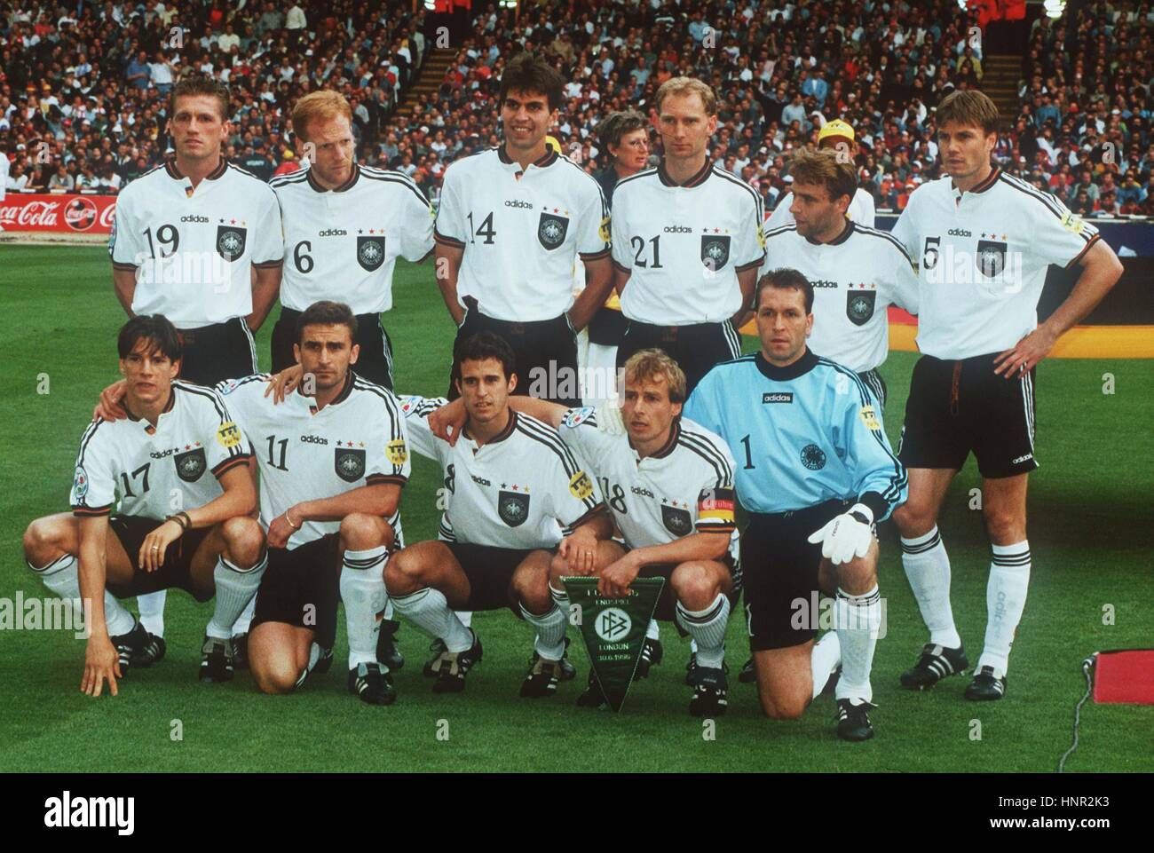 Deutsches TEAM Gruppe EURO 96 30. Juni 1996 Stockfoto