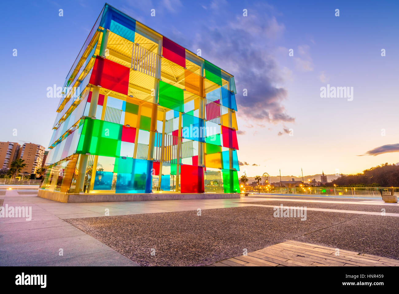 Die Marine von Malaga, Spanien, ist eine moderne Region der Stadt. Malaga ist jetzt einer der Dynamik Städte im Süden Europas mit Museen, Restaurants, Stockfoto