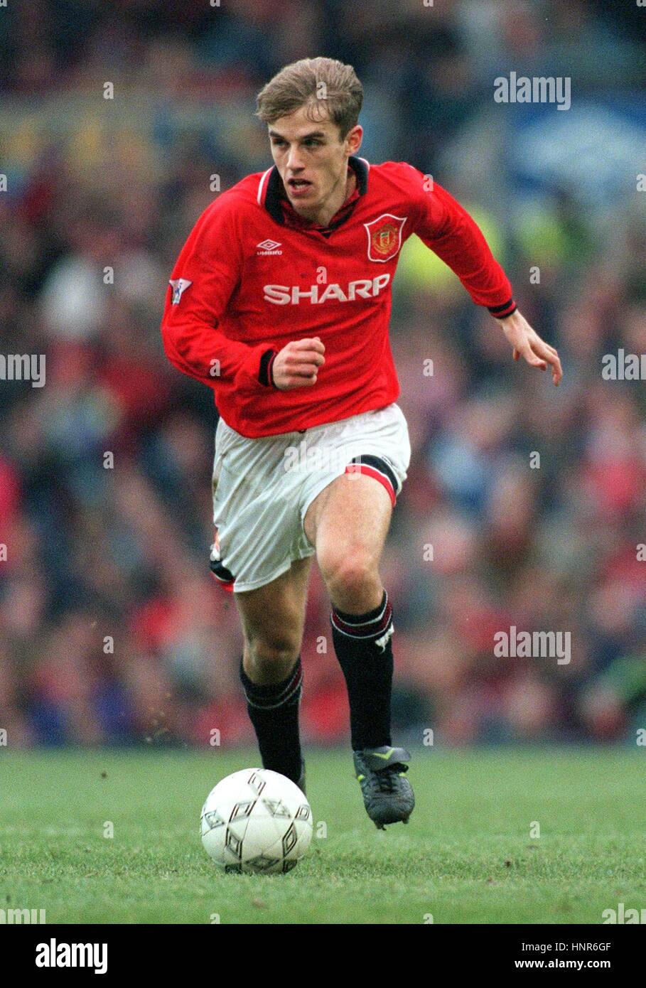 PHILIP NEVILLE MANCHESTER UNITED FC 11. Februar 1996 Stockfoto