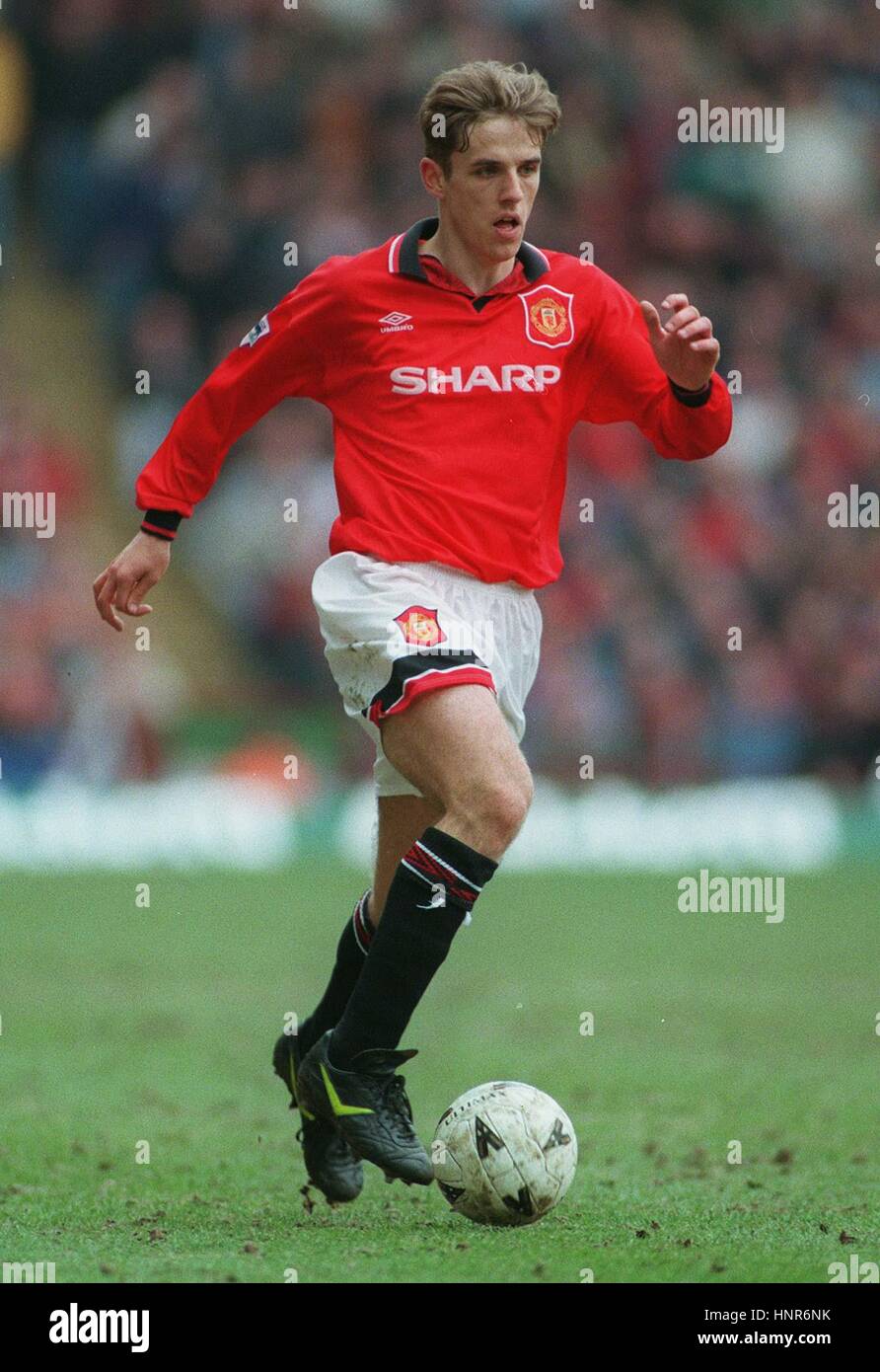 PHILIP NEVILLE MANCHESTER UNITED FC 1. April 1996 Stockfoto