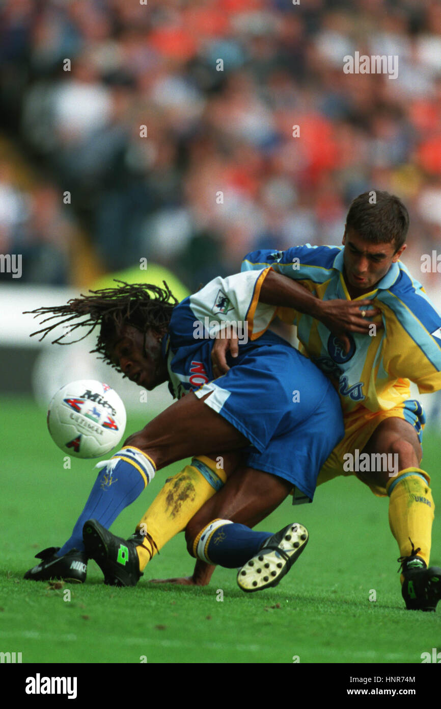 REGI BLINKER & ROB DI MATTEO SHEFF WED V CHELSEA 7. September 1996 Stockfoto