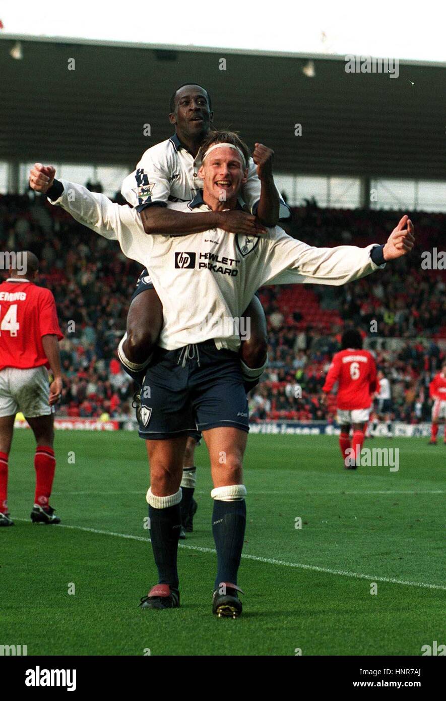 TEDDY SHERINGHAM & WILSON MIDDLESBROUGH V TOTTENHAM H 19. Oktober 1996 Stockfoto