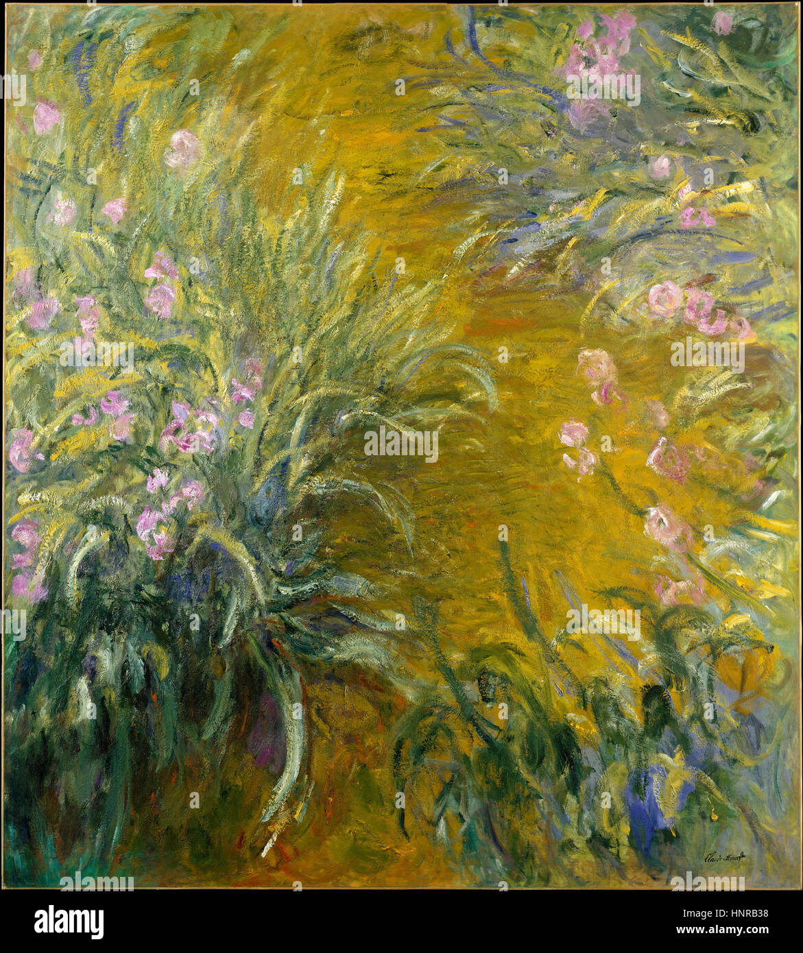 Der Weg durch die Iris Gemälde von Claude Monet Stockfoto