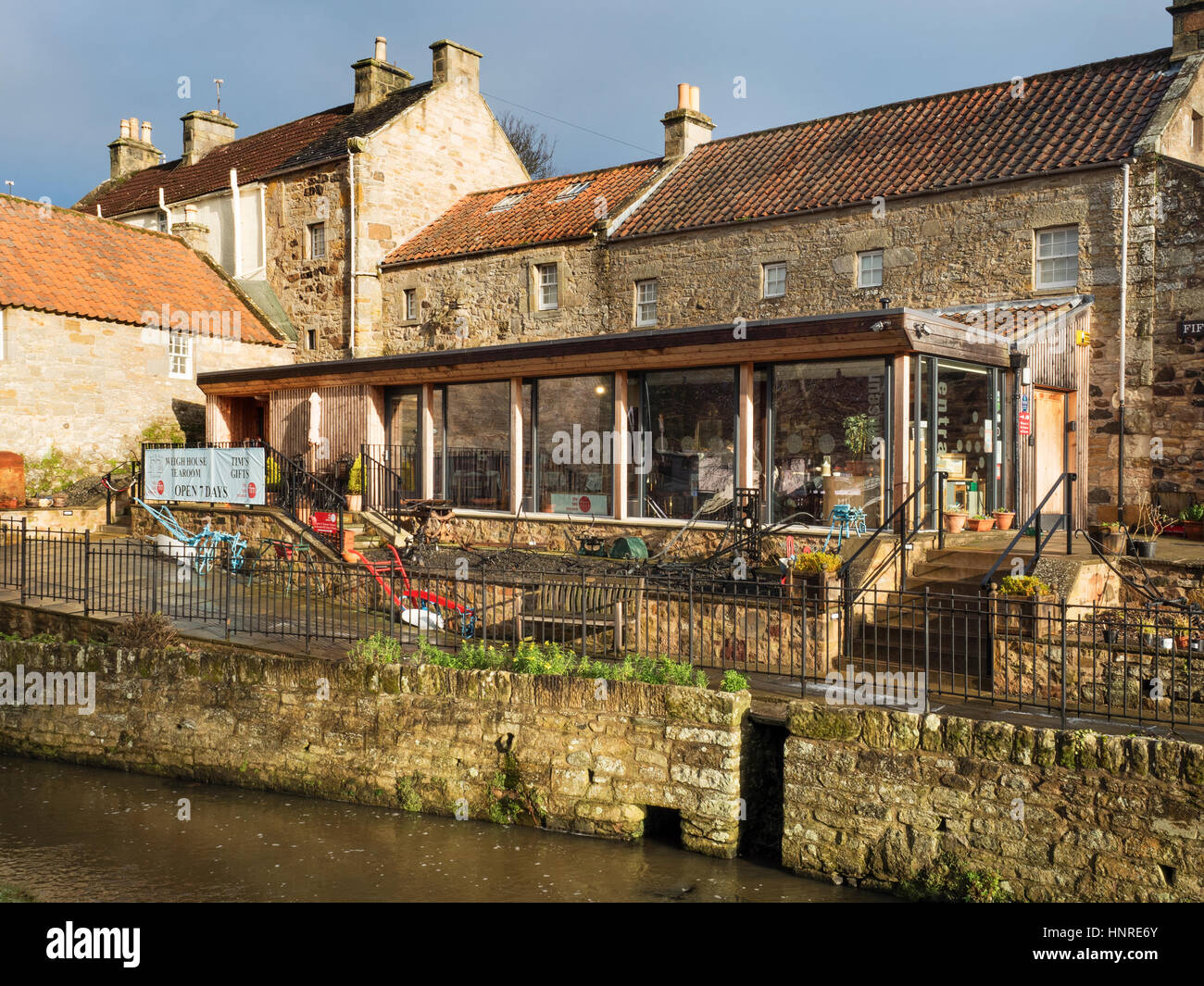Die wiegen Haus Teestube und Fife Folk Museum in Ceres Fife Schottland Stockfoto