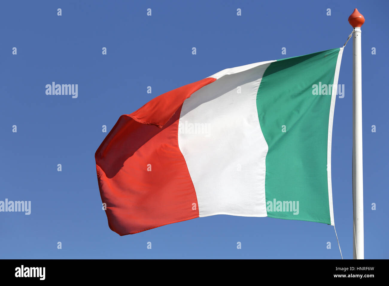 Italienische Flagge im wind Stockfoto
