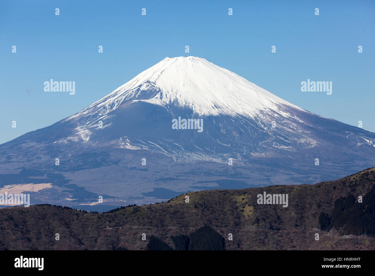 Japan. Mount Fuji gesehen von See Ashi, Motohakone, Hakone Stockfoto