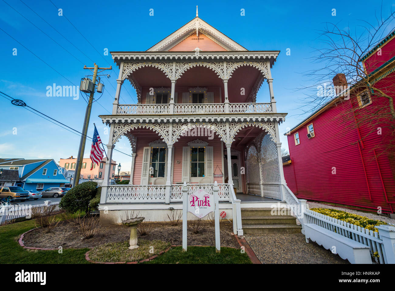 Viktorianisches Haus in Cape May, New Jersey. Stockfoto