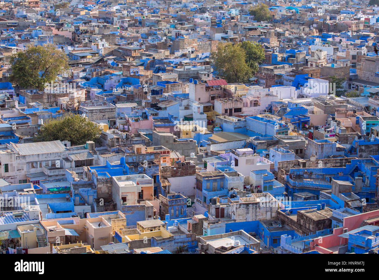 Jodhpur, die blaue Stadt von Mehrangarh Fort, Rajasthan, Indien Stockfoto