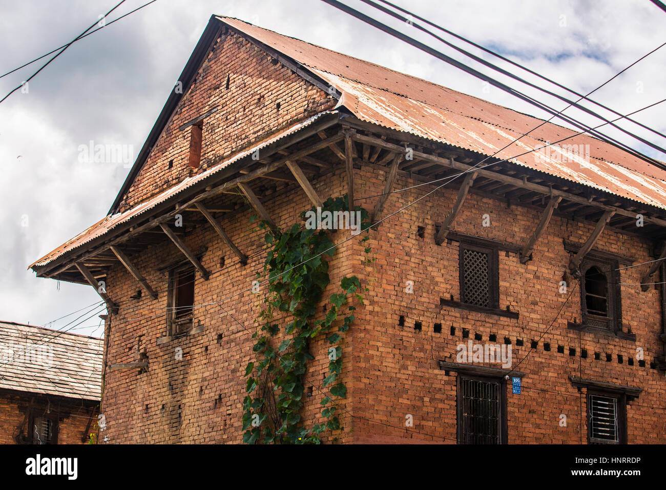 Nepali altes Haus Stockfoto
