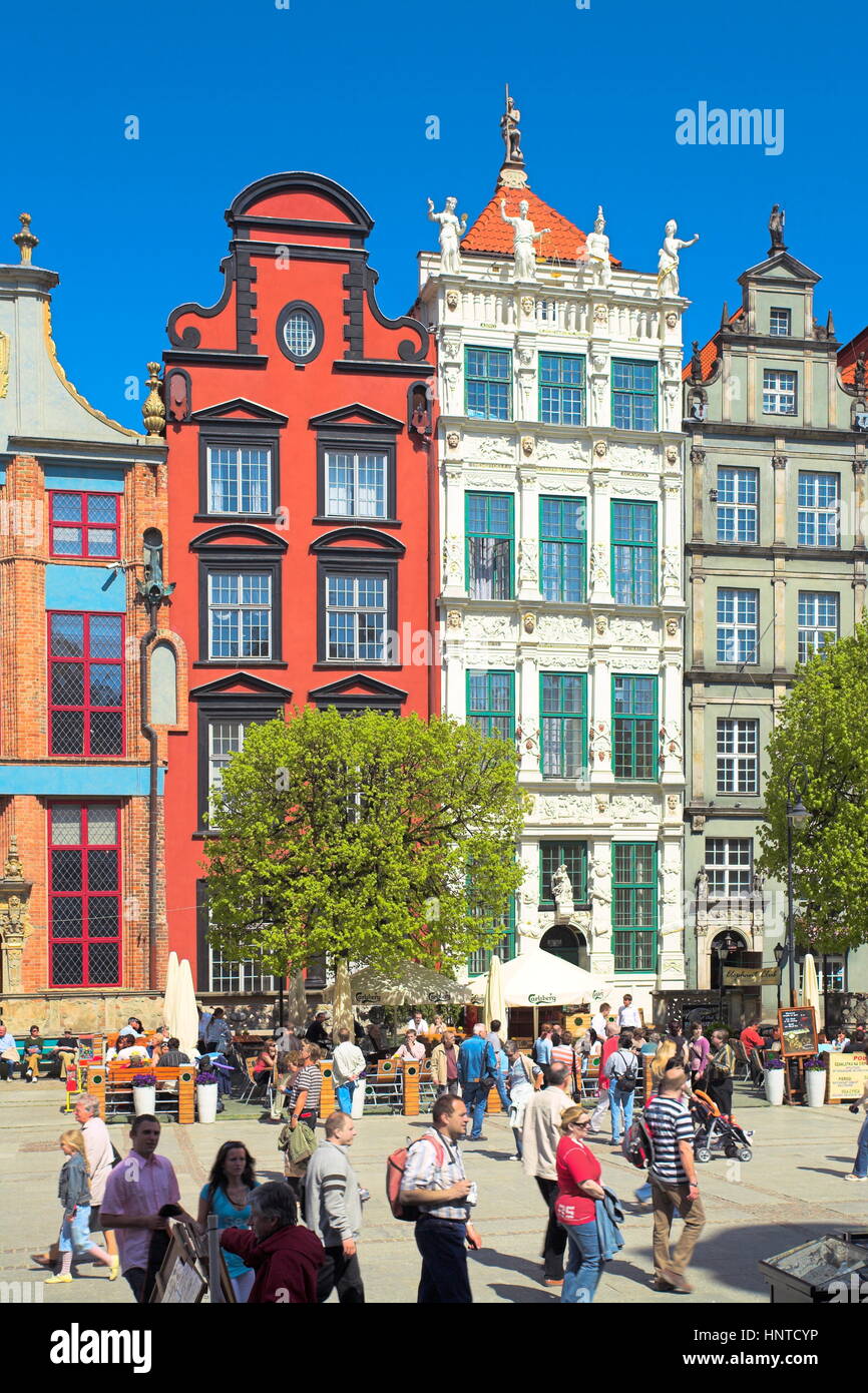 Lange Marktplatz, Altstadt von Danzig, Polen, Europa Stockfoto