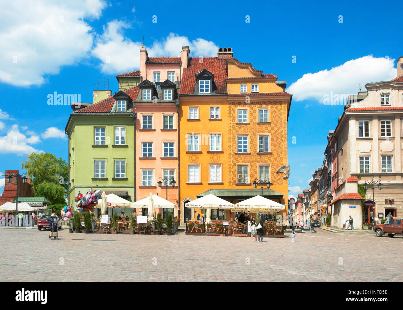 Der Burgplatz in der Altstadt in Warschau, Polen Stockfoto