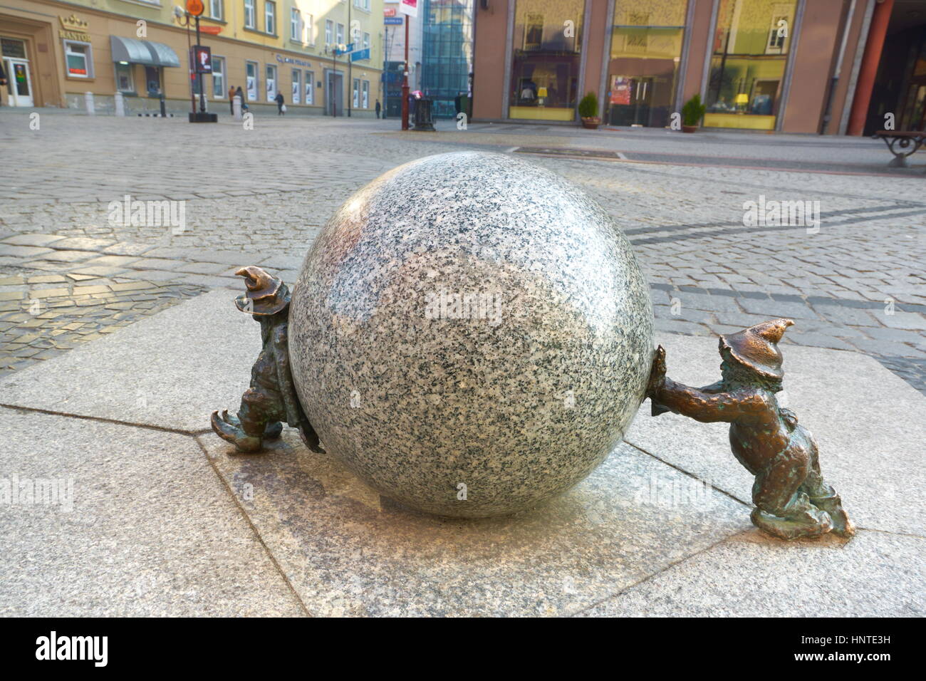 Breslau Zwerg (kleine Straße Skulpturen), Wroclaw, Polen, Europa Stockfoto