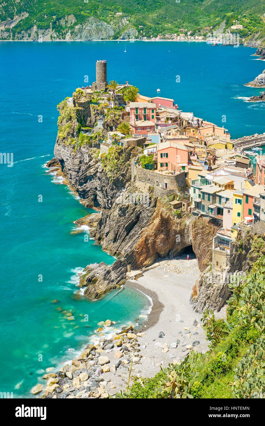 Vernazza, Cinque Terre, Ligurien, Italien Stockfoto