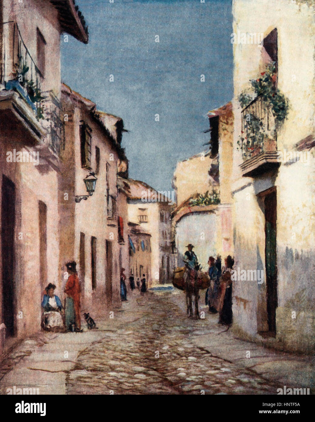 A Street Scene in Córdoba, Spanien, um 1900 Stockfoto