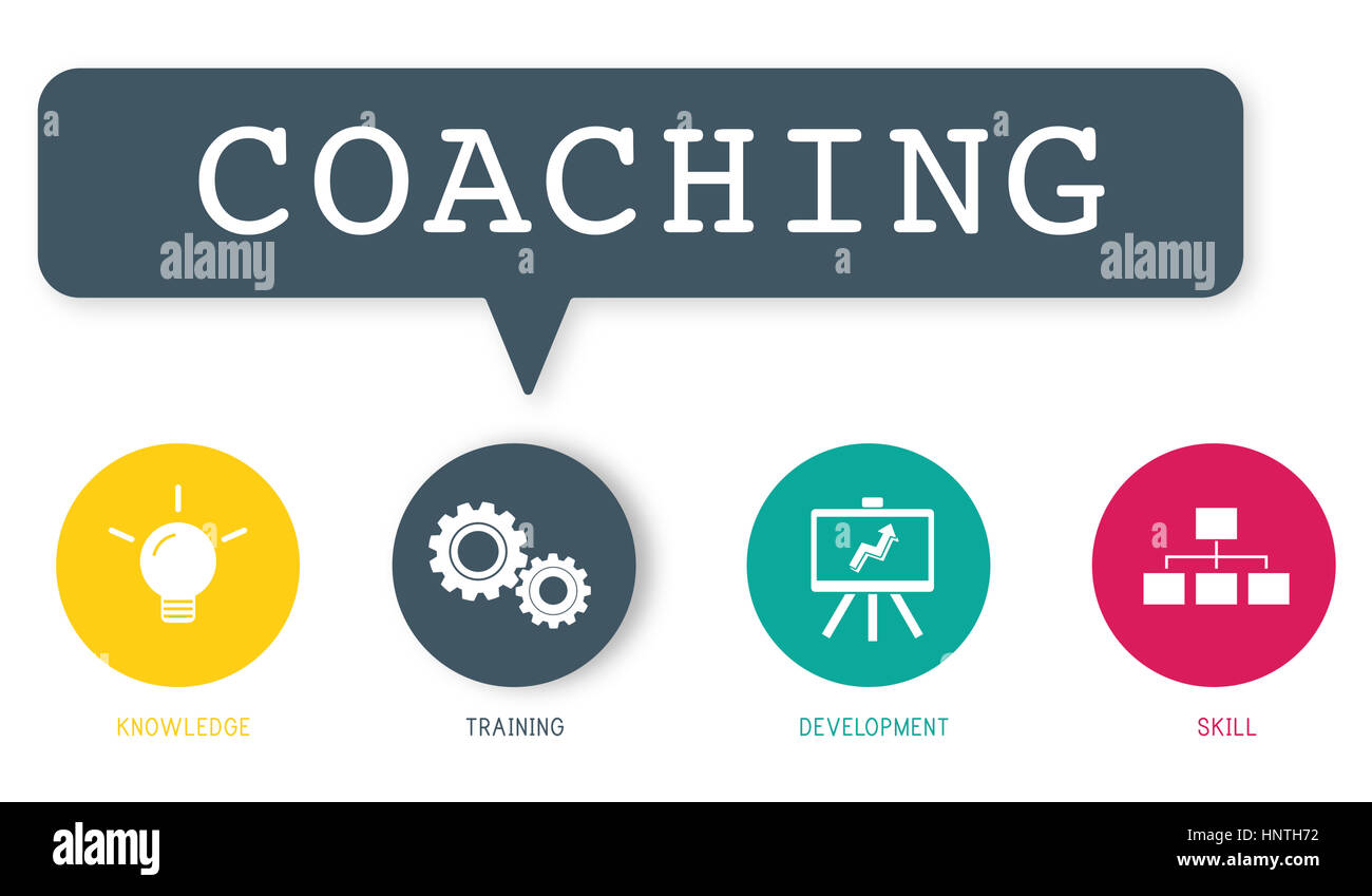 Coaching Ausbildung-Leistung Praxis Lernkonzept Stockfoto