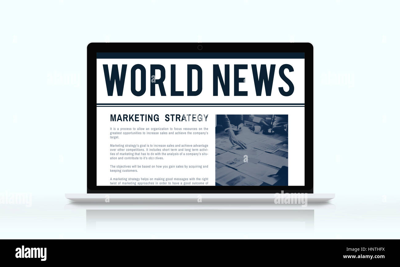 News Business Kommunikation Marketing-Konzept Stockfoto