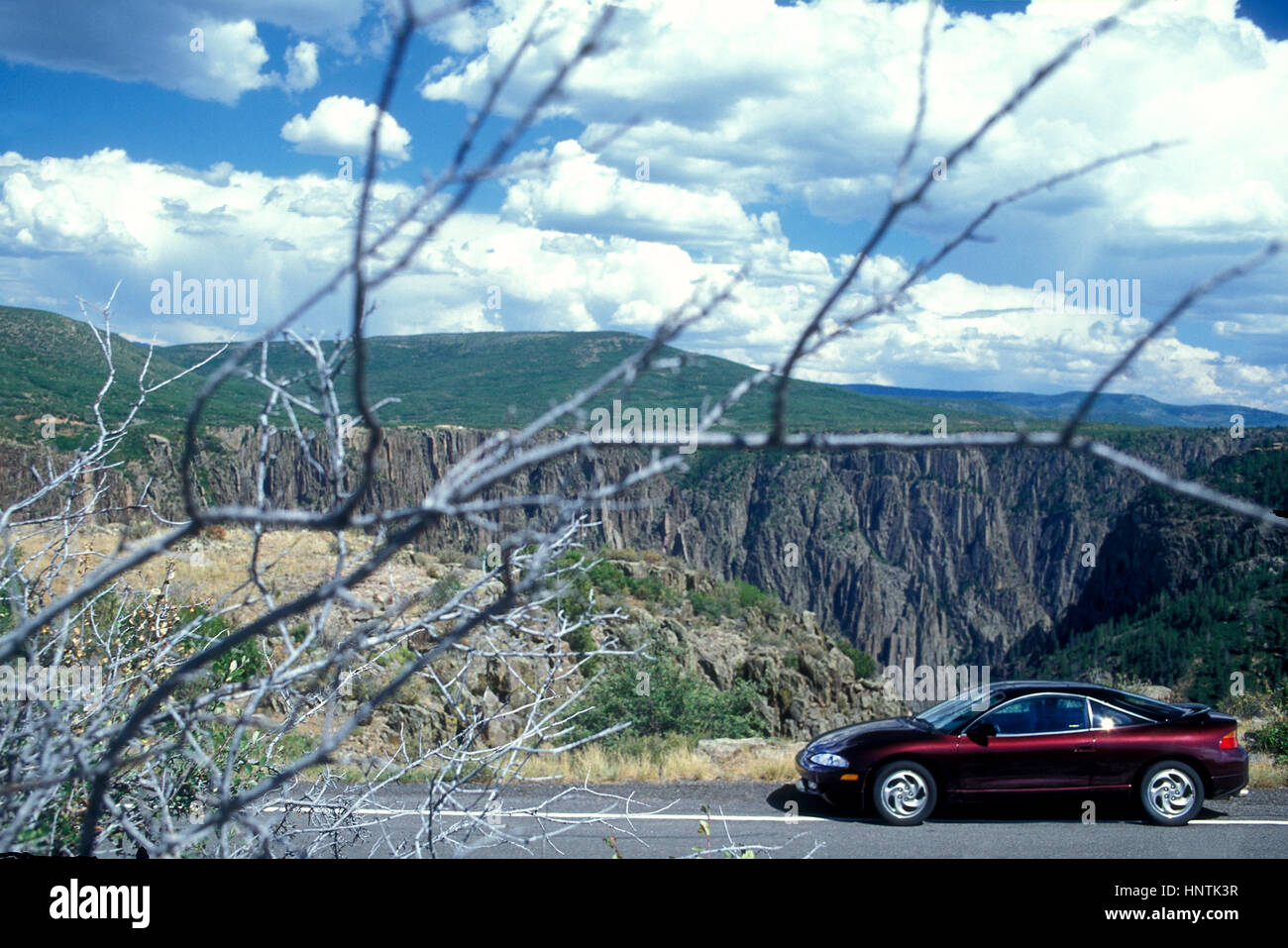 Eagle Talon AWD Coupé auf Landstraßen in Colorado USA 1994 Stockfoto