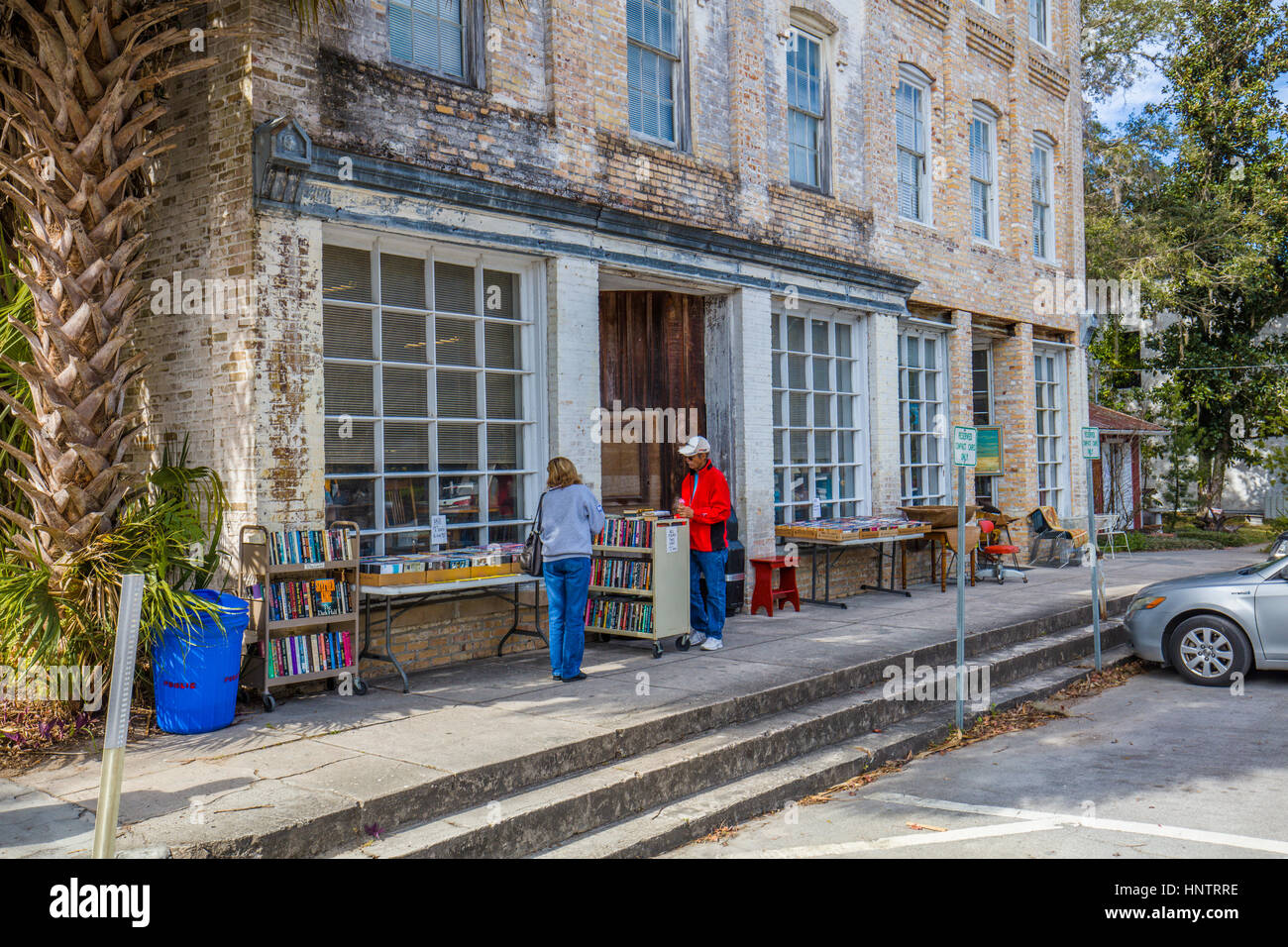 Cholokka Boulevard in Micanopy im Alachua County. Floridas selbsternannten Antiquitäten Hauptstadt. Benannt zu Ehren ein Seminole Indianer Häuptling ließ sich in1821 Stockfoto