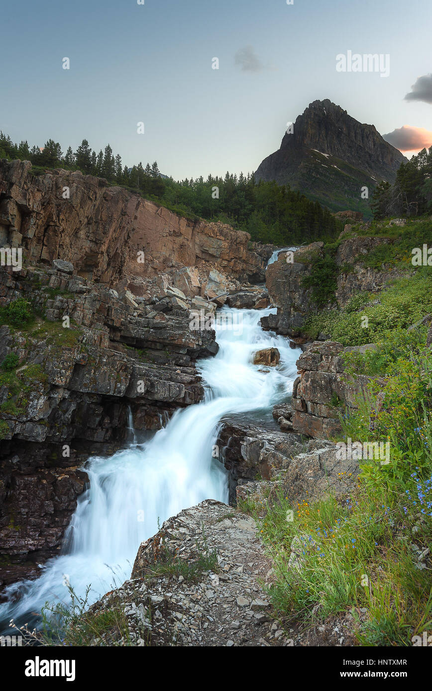Schöne Landscpae Fotografie in Glacier Nationalpark Montana Stockfoto