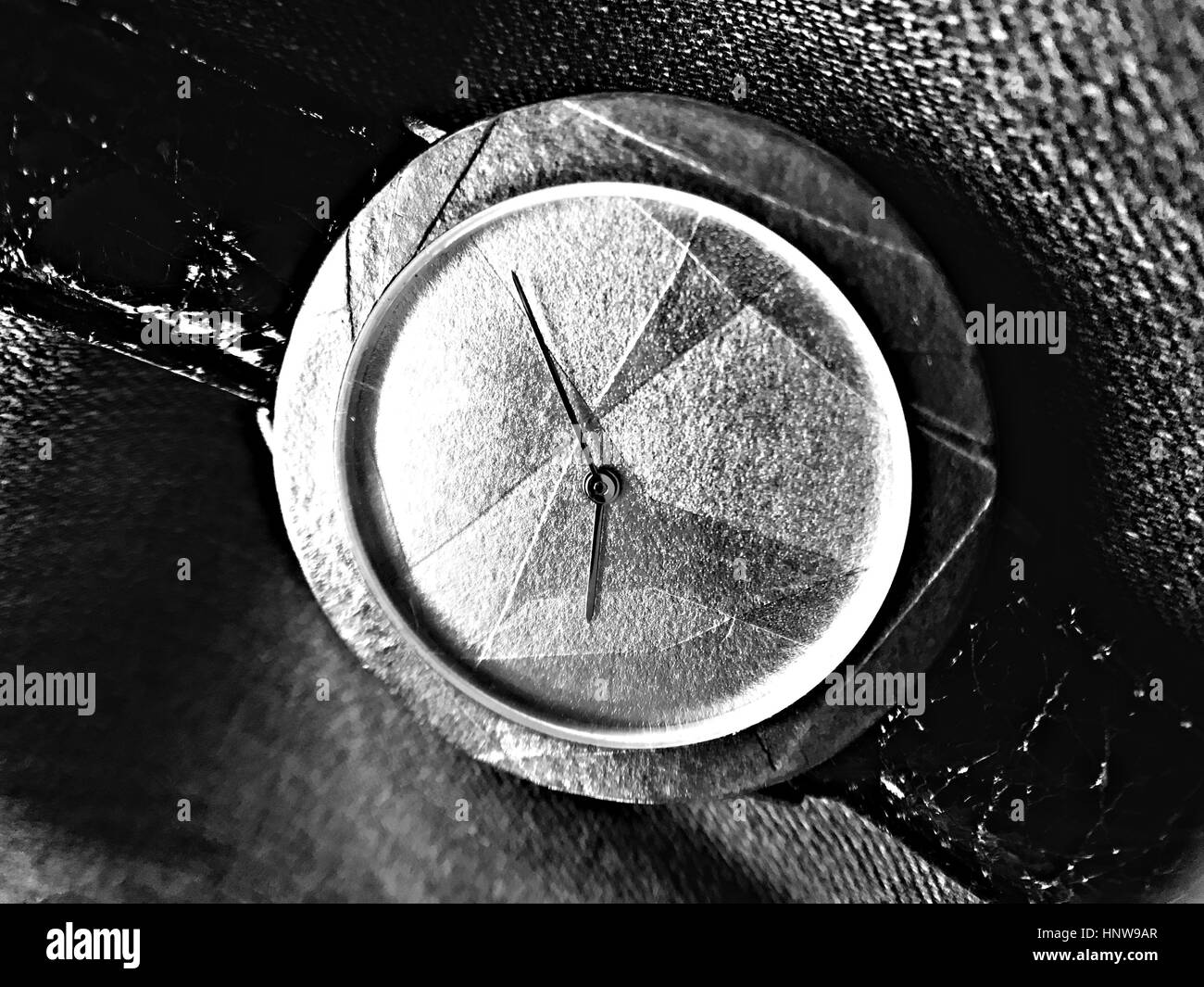 Vintage Wrist Watch schwarz / weiß Stockfoto