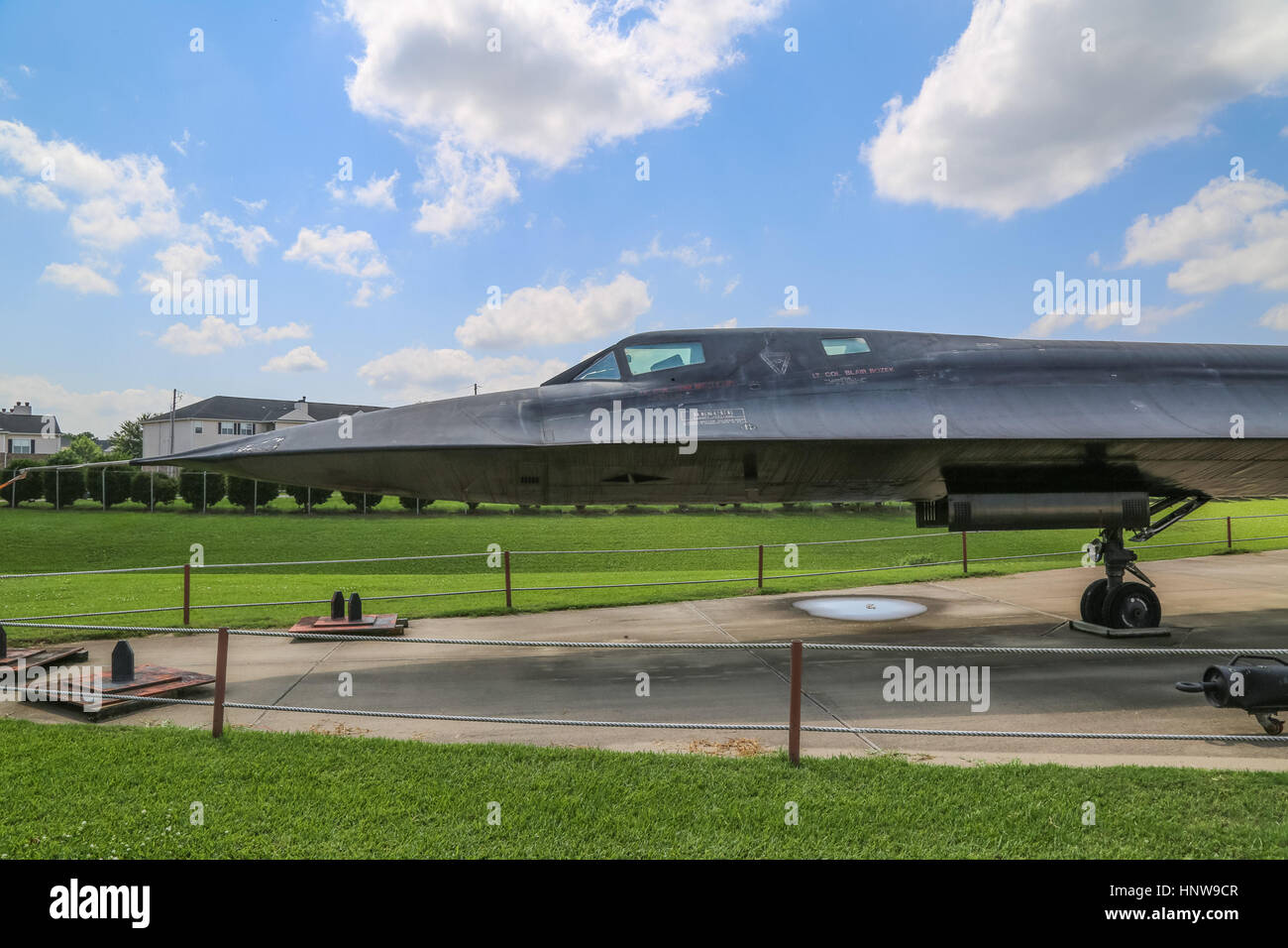 Eine Lockheed SR-71A Blackbird auf dem Display an der Barksdale Global Power Museum, auf Barksdale AFB, Louisiana Stockfoto
