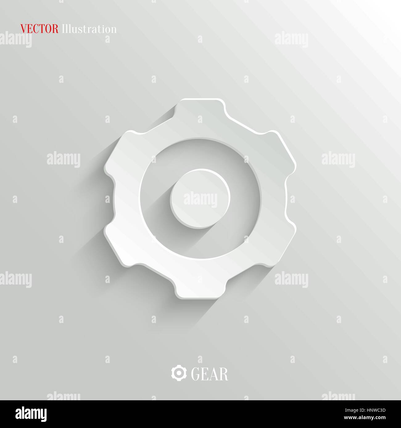 Zahnrad-Symbol - Vektor-Web-Illustration, leicht in jeden beliebigen Hintergrund einfügen Stock Vektor