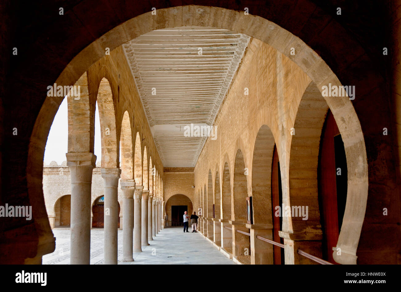 Tunez: Sousse.Courtyard der großen Moschee Stockfoto