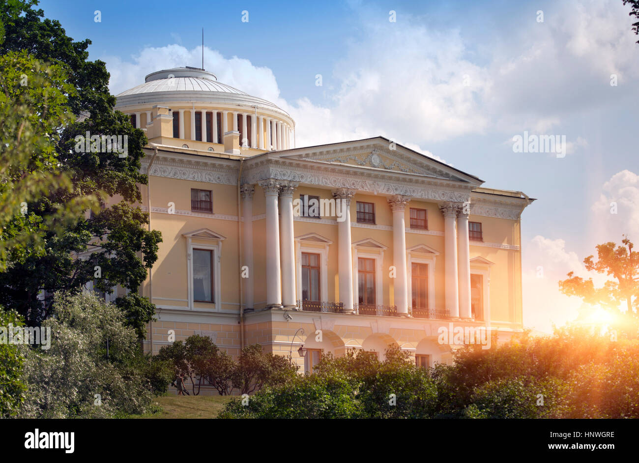 Pawlowsk-Palast, 18 Jahrhundert, russische kaiserliche Residenz in Pawlowsk bei Sankt Petersburg, Russland Stockfoto