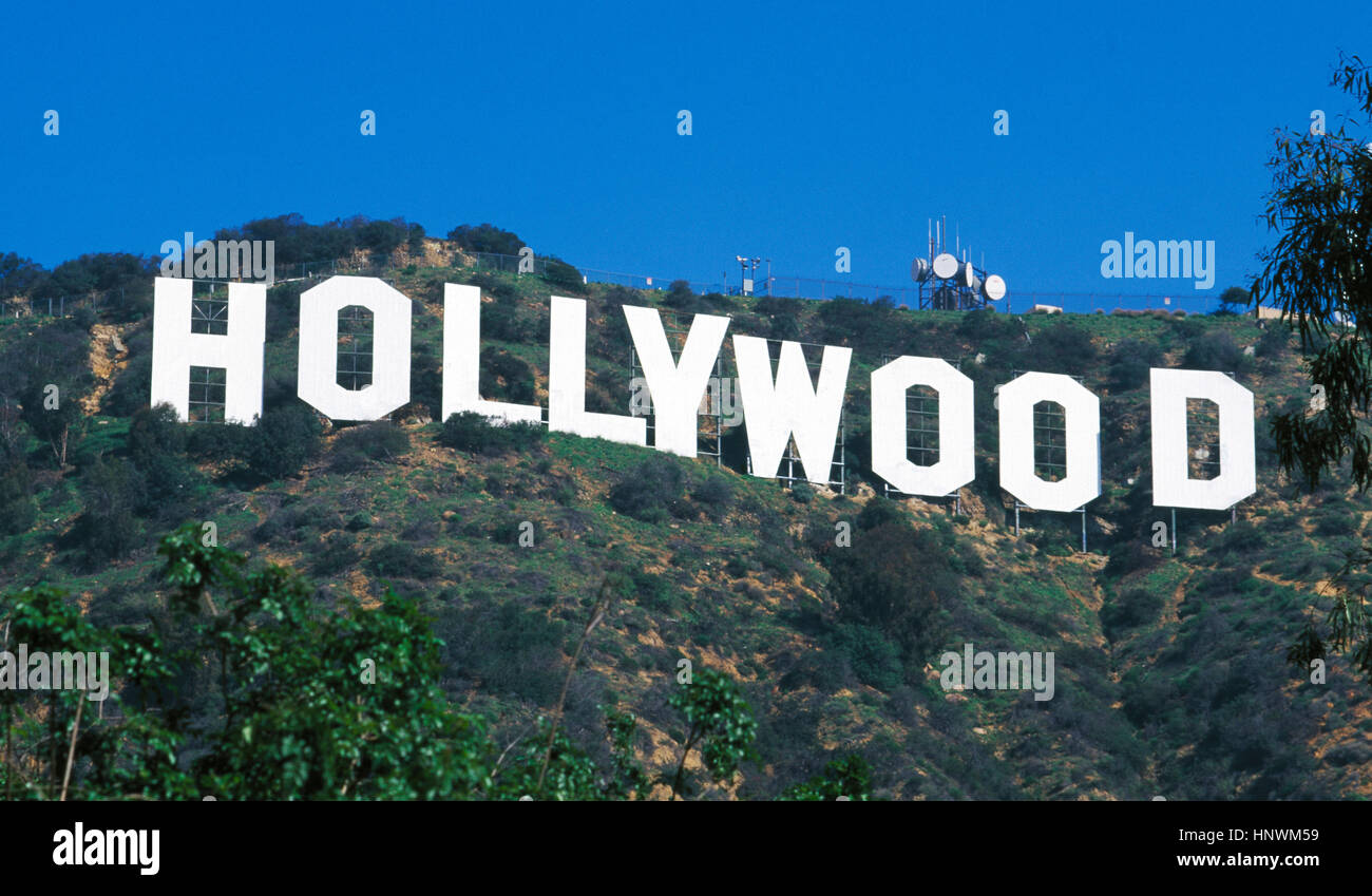 Hollywood-Schild, Los Angeles, Kalifornien, USA Stockfoto