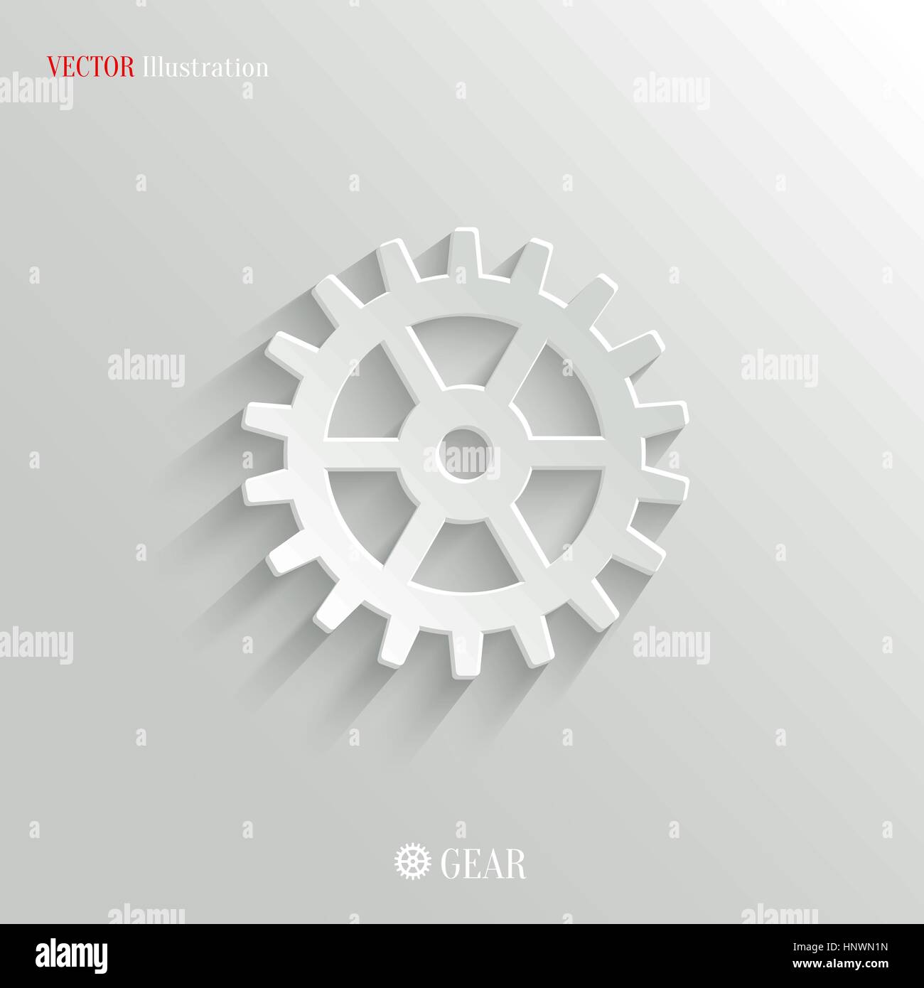 Zahnrad-Symbol - Vektor-Web-Illustration, leicht in jeden beliebigen Hintergrund einfügen Stock Vektor