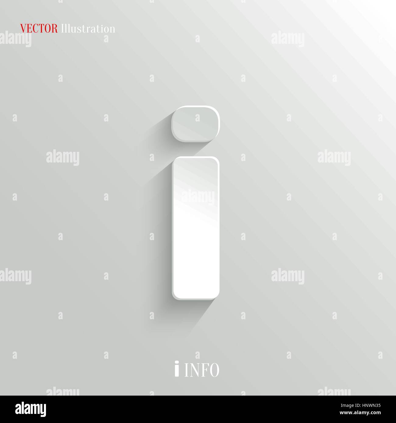 Info-Icon - Vektor-Web-Illustration, leicht in jeden beliebigen Hintergrund einfügen Stock Vektor