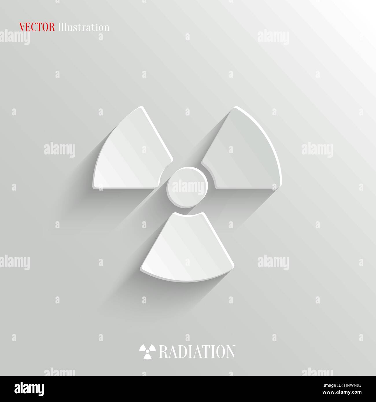 Radioaktivität Symbol - Vektor-Web-Illustration, leicht in jeden beliebigen Hintergrund einfügen Stock Vektor