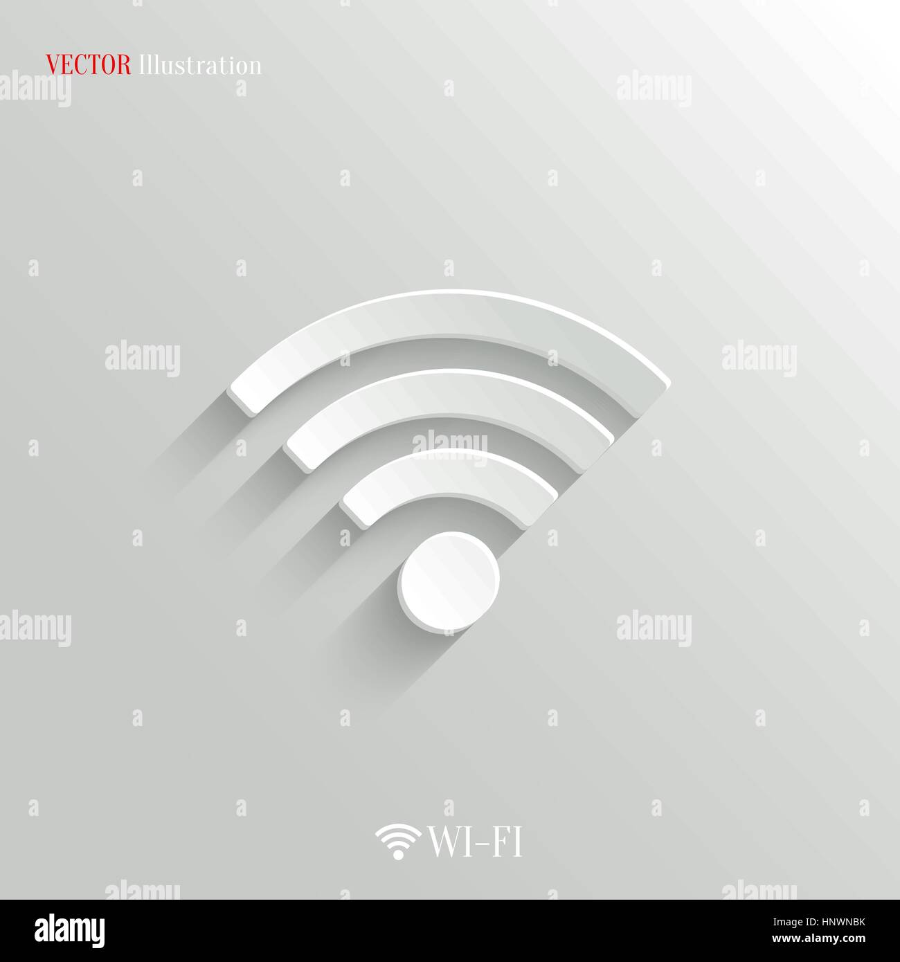 Wi-Fi Symbol - Vektor-Web-Illustration, leicht in jeden beliebigen Hintergrund einfügen Stock Vektor