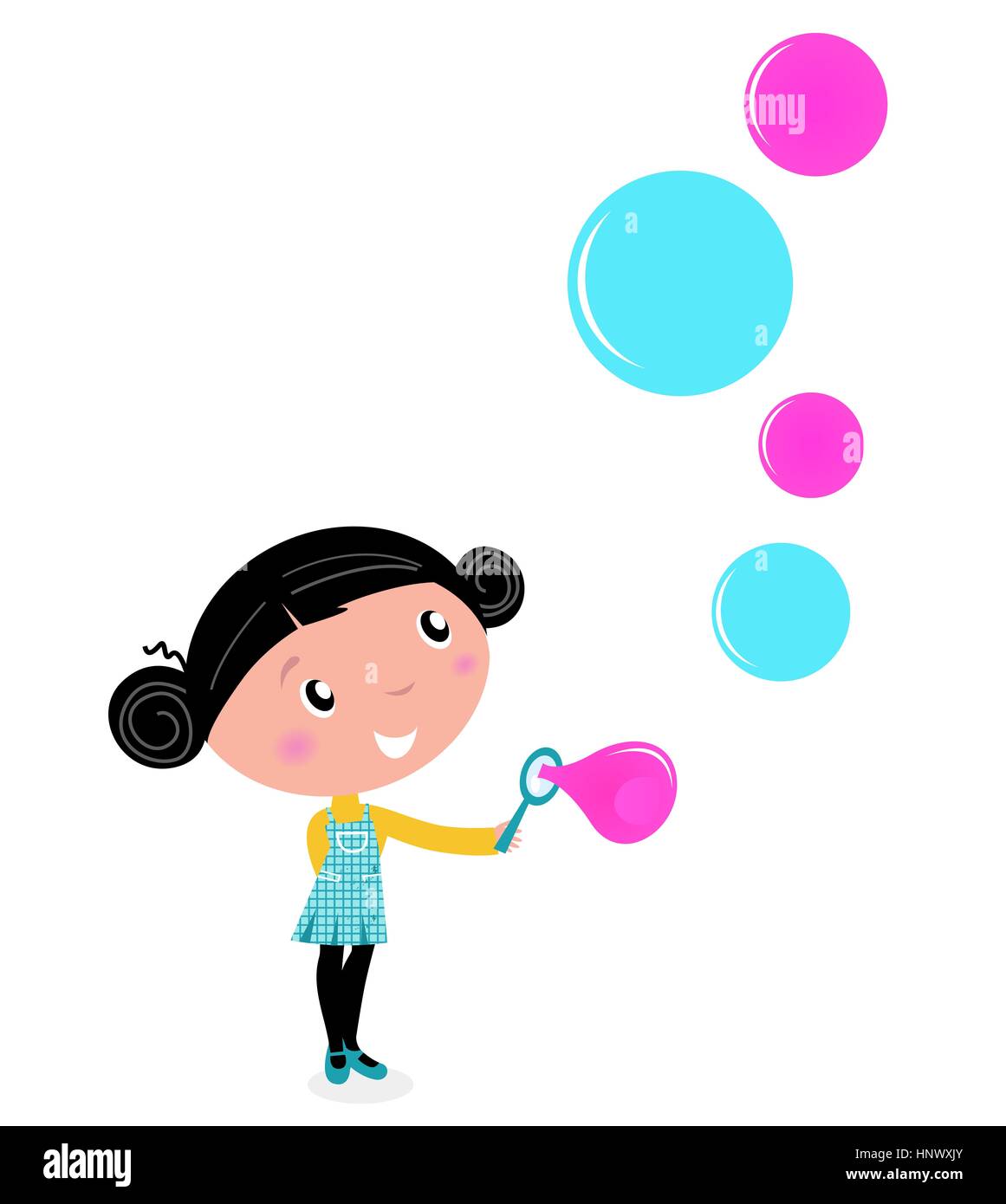Blowing Bubbles Cartoon Stockfotos Und Bilder Kaufen Alamy