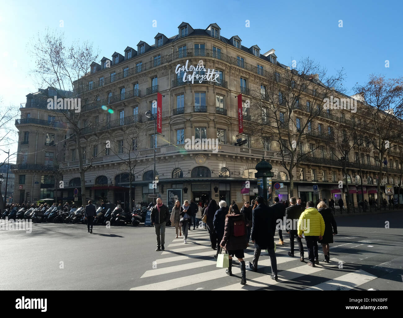 Galeries Lafayette, Boulevard Haussmann, Paris, Frankreich Stockfoto