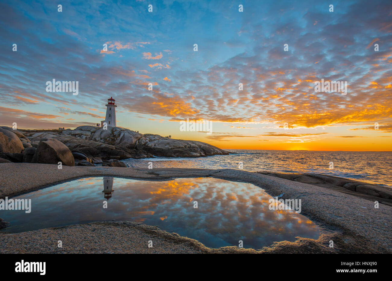 Peggys Cove Leuchtturm in Halifax in Nova Scotia Stockfoto
