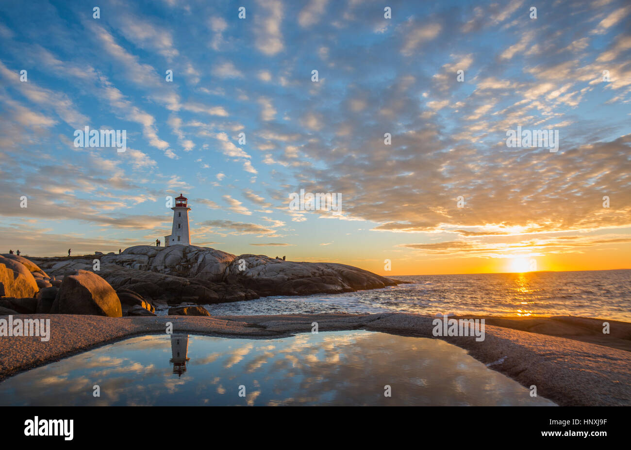 Peggys Cove Leuchtturm in Halifax in Nova Scotia Stockfoto