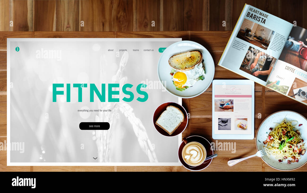 Balance-Diät Fitness gesunde Ernährung Lebenskonzept Stockfoto