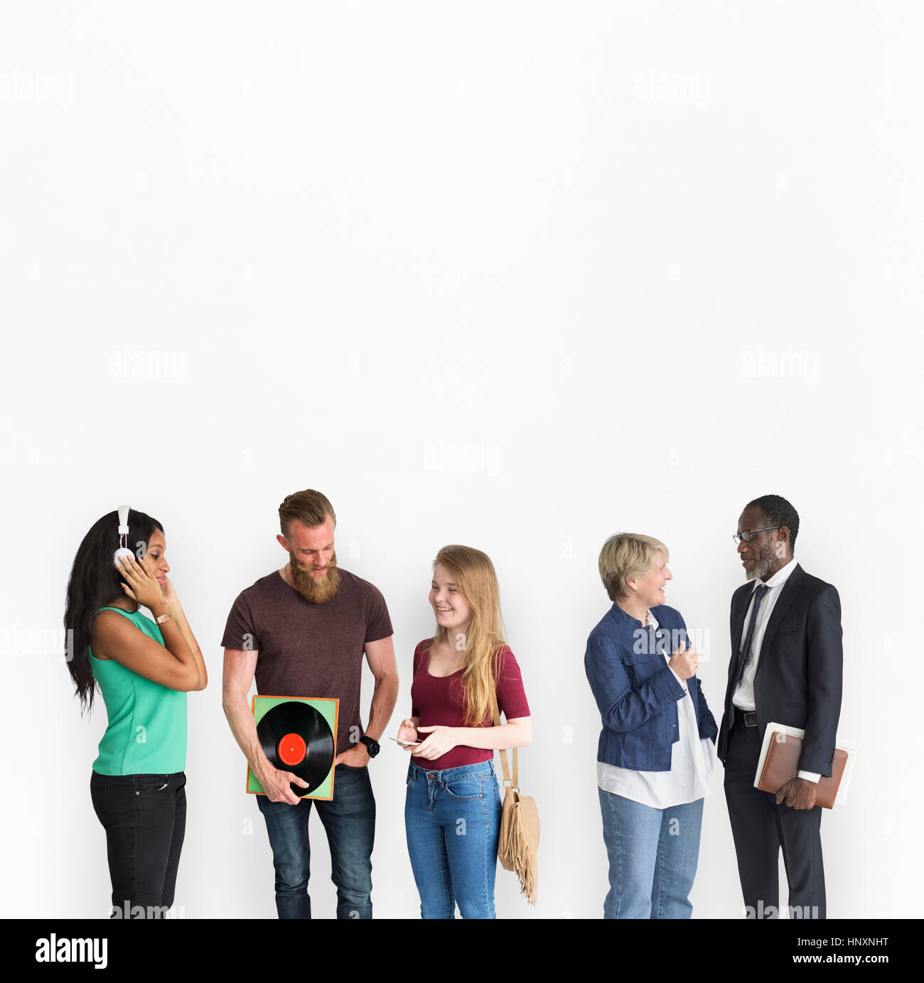 Anderen Lebensstil People Kopfhörer Vinyl-Business Stockfoto