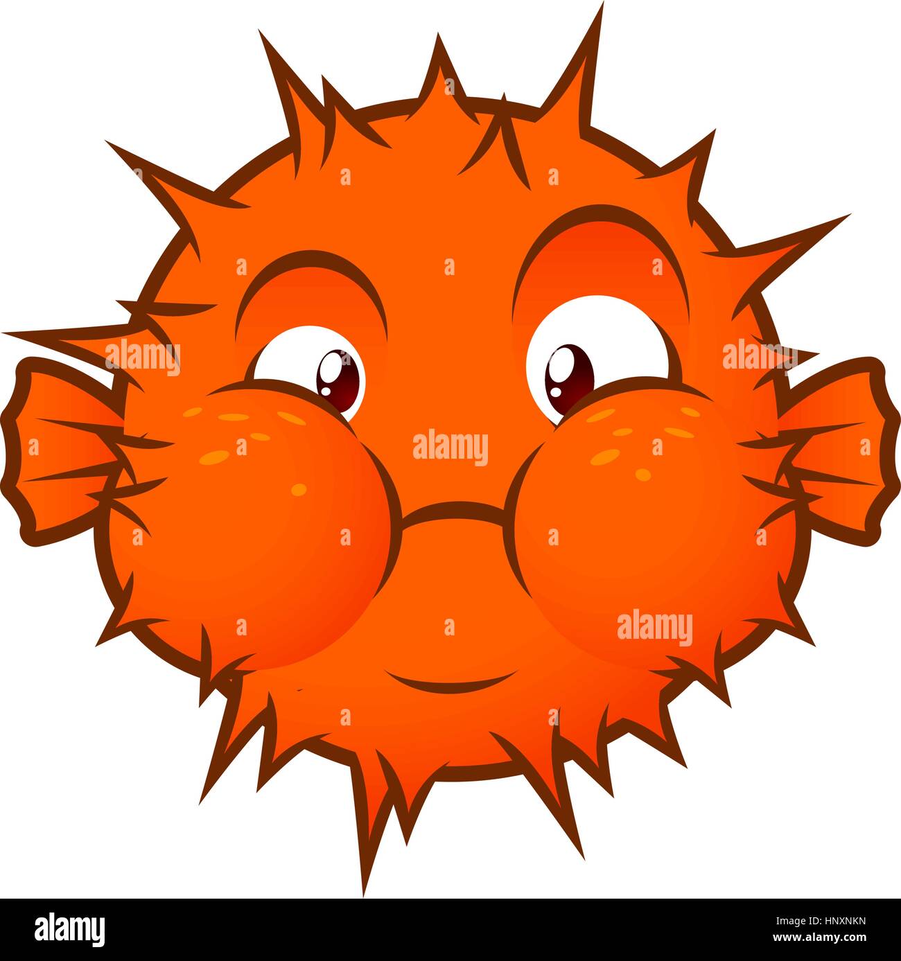 Orange-Ballon Fisch-Dekoration-Vektor-Illustration. Stock Vektor