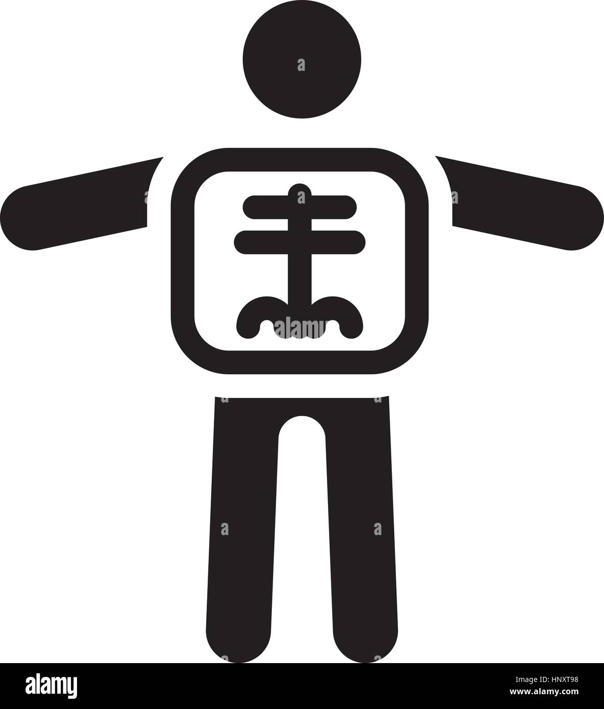 Radiologie und medizinische LeistungenSymbol. Flaches Design Stock