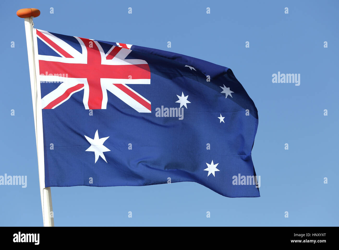 Australische Flagge im wind Stockfoto